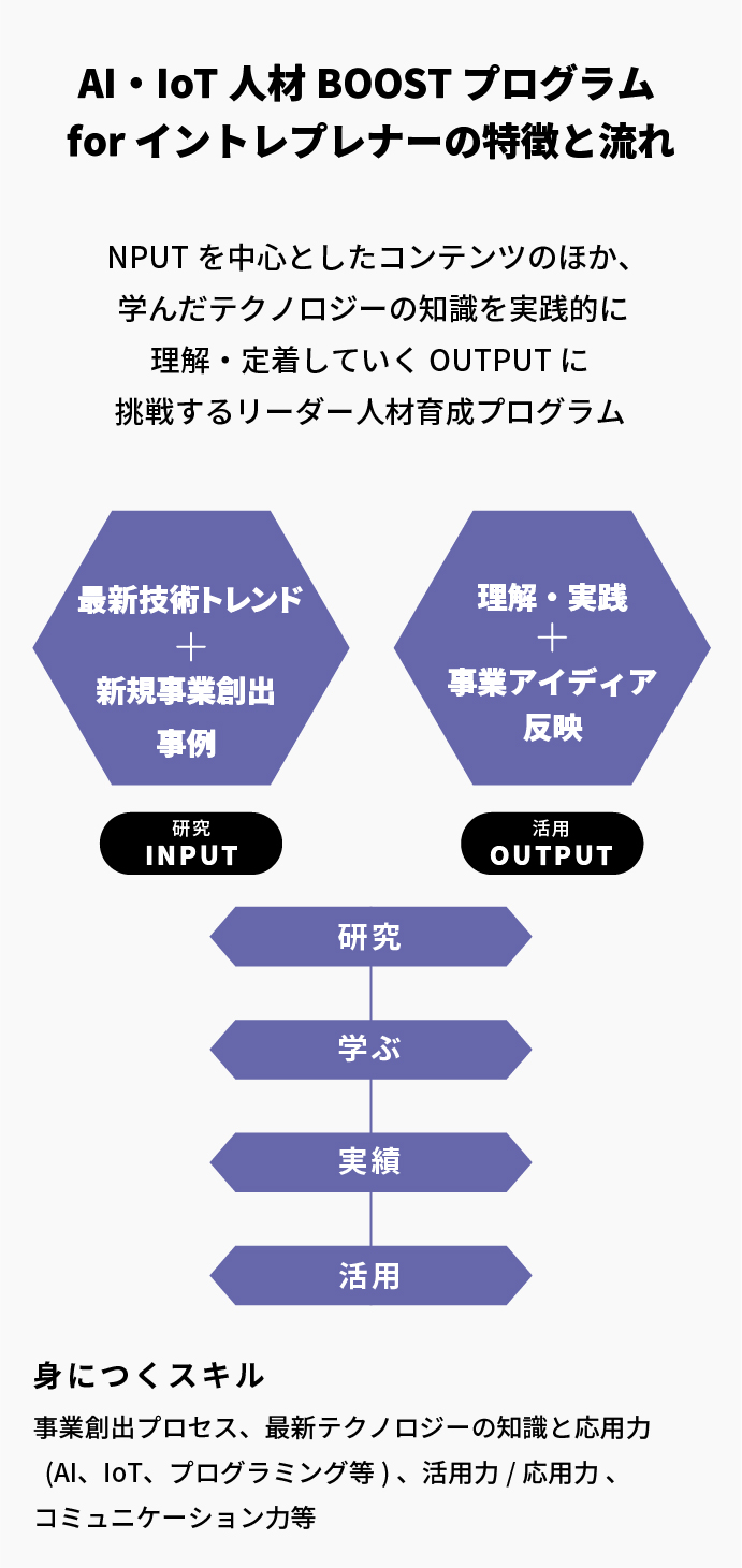 AI・IoT人材BOOSTプログラムの特徴と流れ
